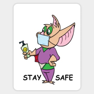 Nightbat Be Safe Sticker